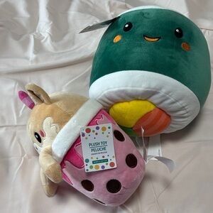Squishmallows Green and Pink Plush Duo